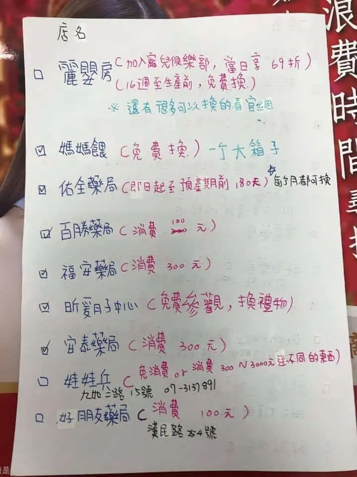 分享 - 【分享】高雄媽媽手冊、媽媽禮 手寫筆記 高雄媽咪快來看! - 圖 1