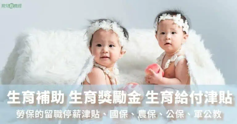 親生育補助 生育獎勵金 生育給付津貼