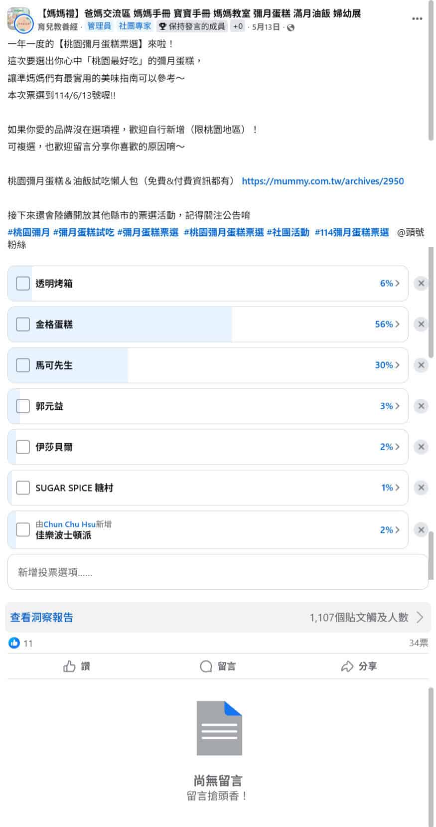 2025桃園彌月蛋糕票選