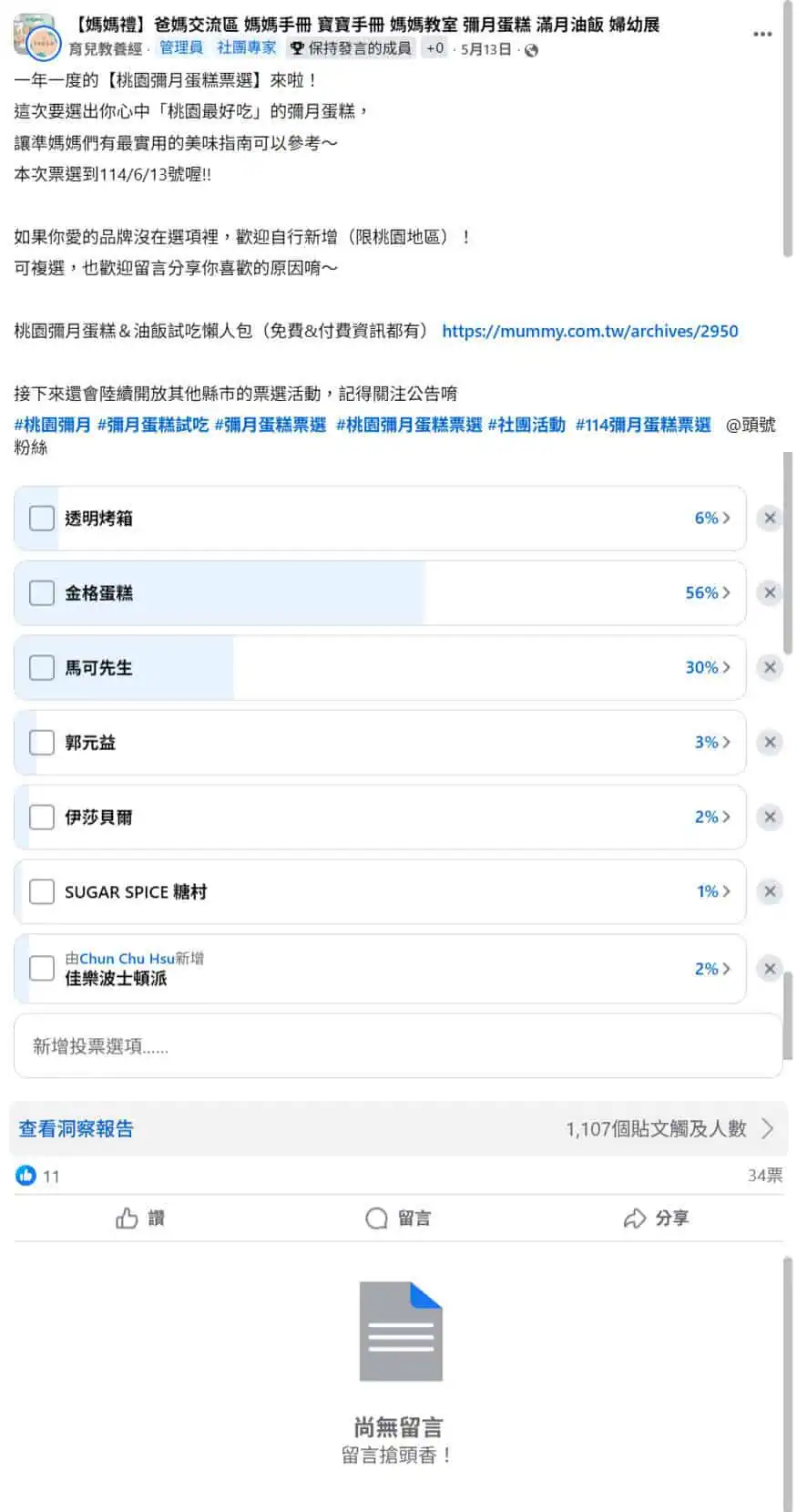 2025桃園彌月蛋糕票選