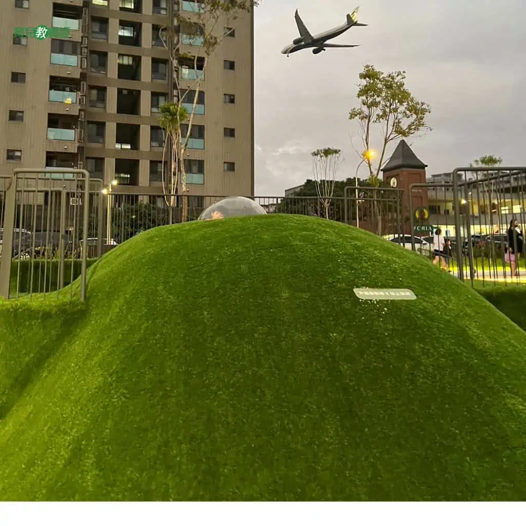 華興池生態埤塘公園 看飛機2