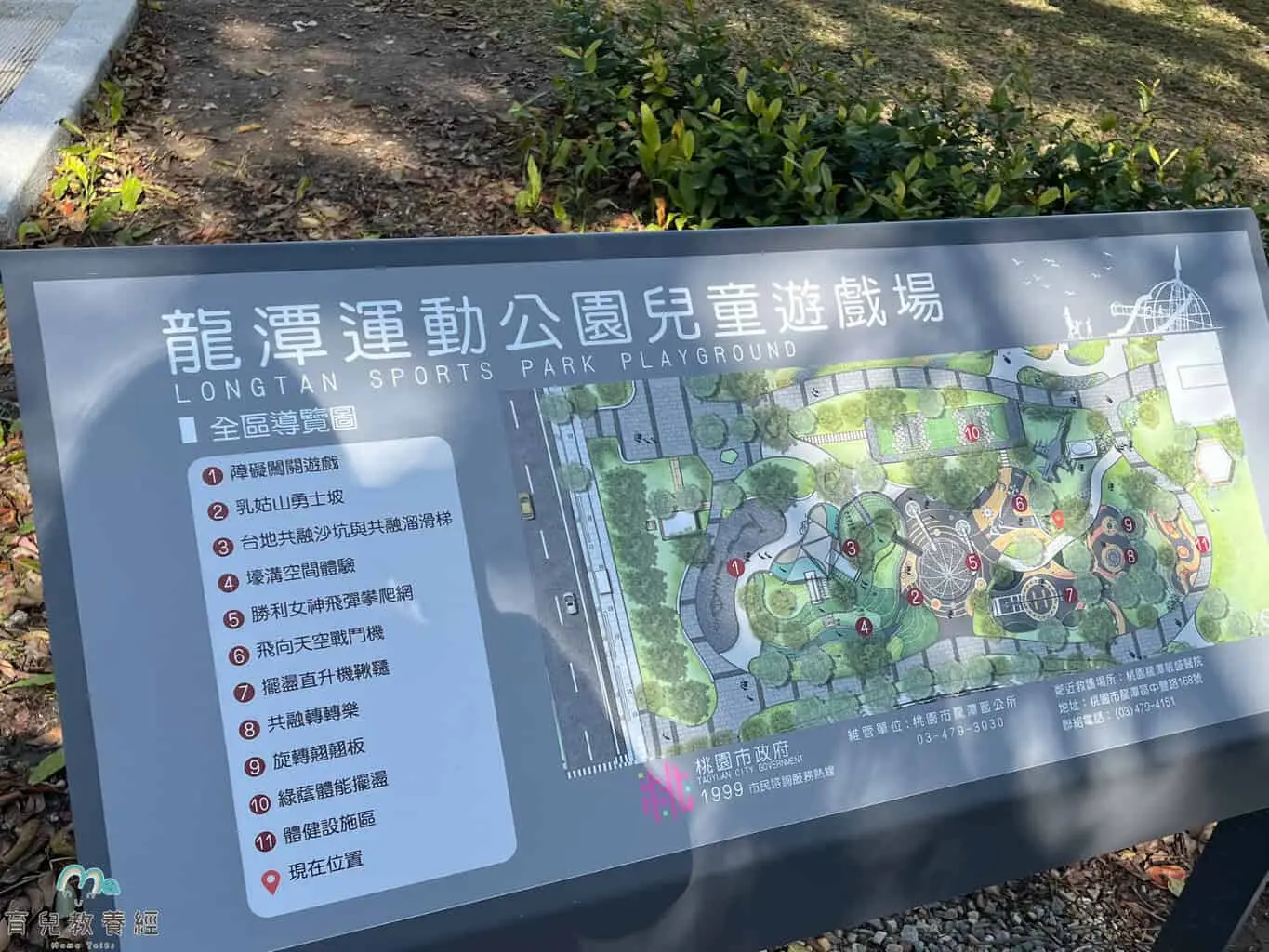 龍潭運動公園兒童遊戲場全區導覽圖