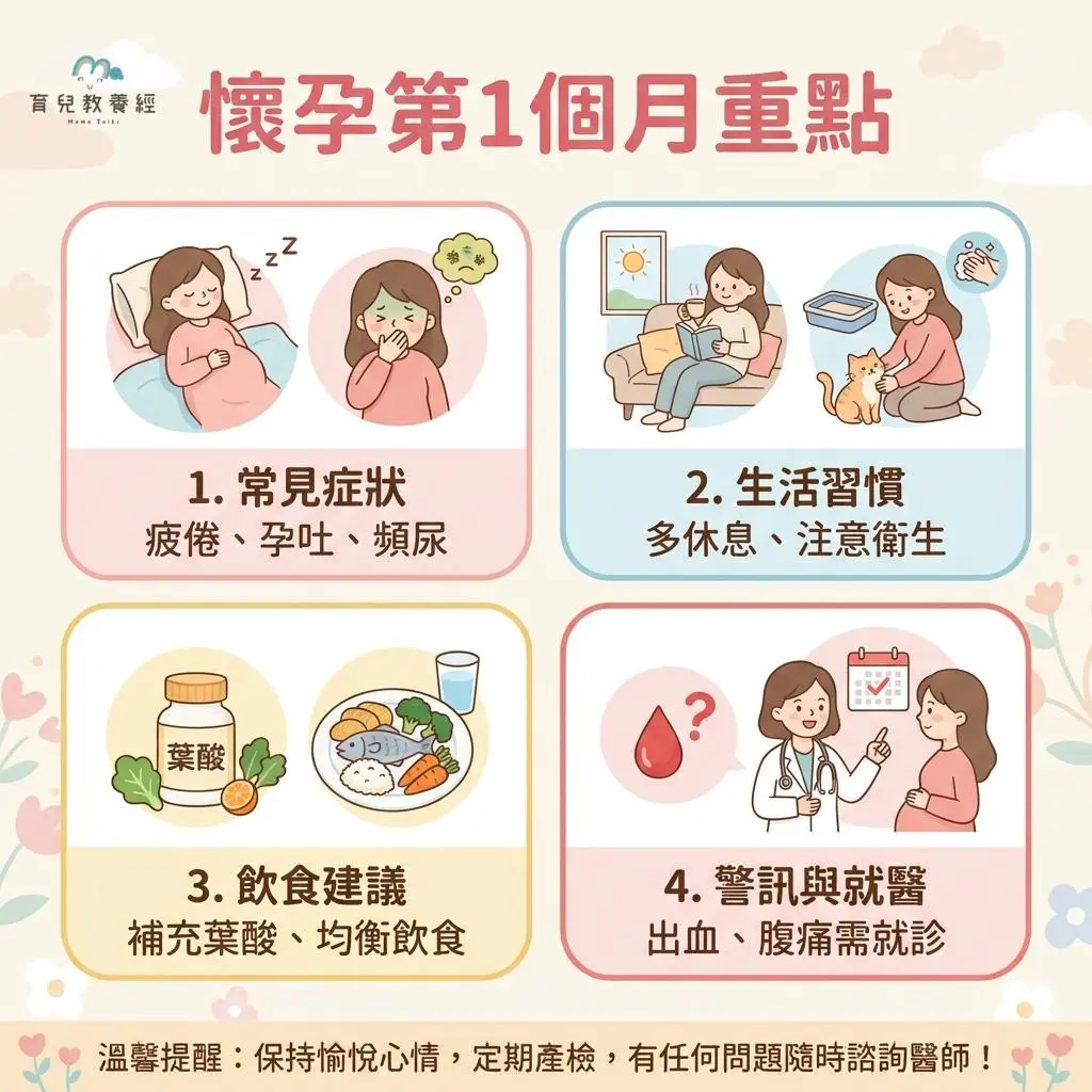 第一個月重點幫妳畫好了 - 懷孕初期霧煞煞?第一個月重點幫妳畫好了! - 圖 1