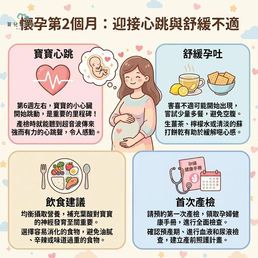 懷孕 - 懷孕初期第二個月(5-8週) 迎接寶寶心跳與面對懷孕初期症 - 圖 2