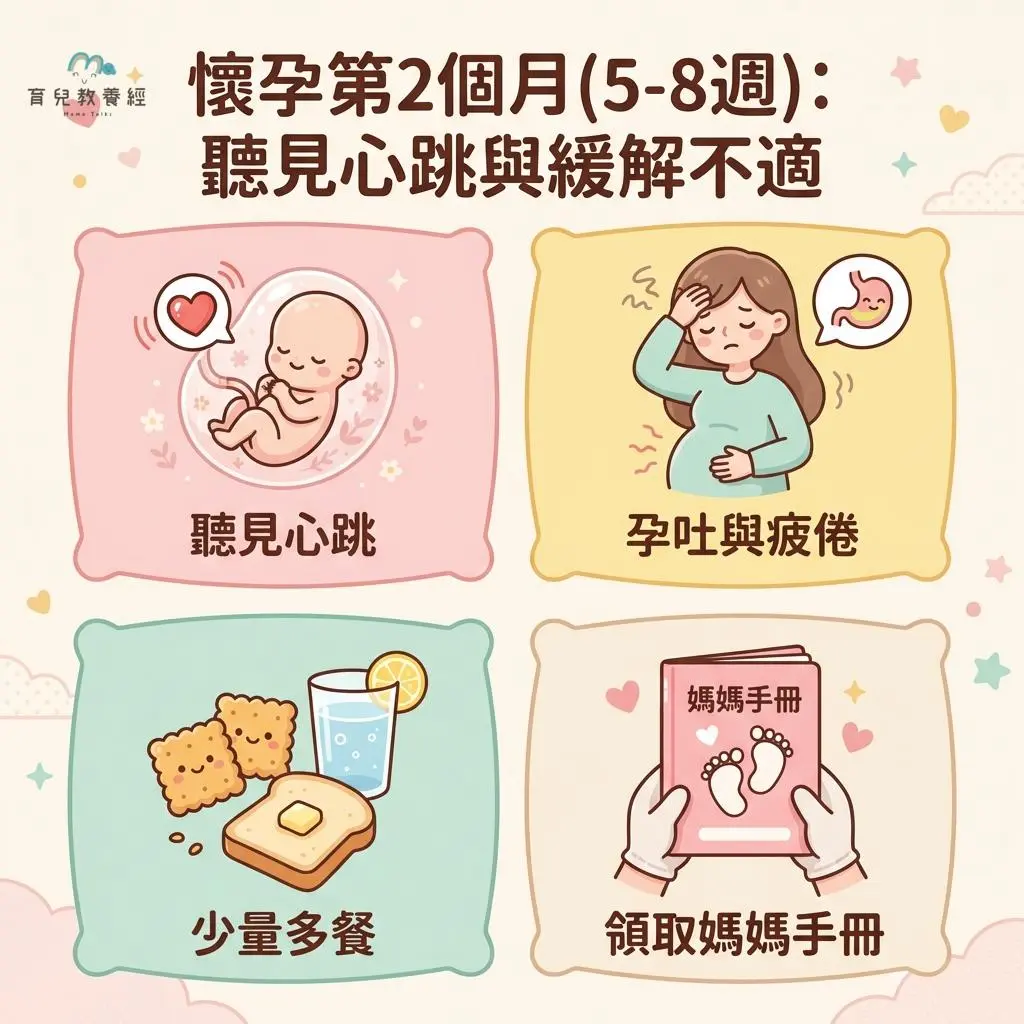 懷孕 - 懷孕初期第二個月(5-8週) 迎接寶寶心跳與面對懷孕初期症 - 圖 1
