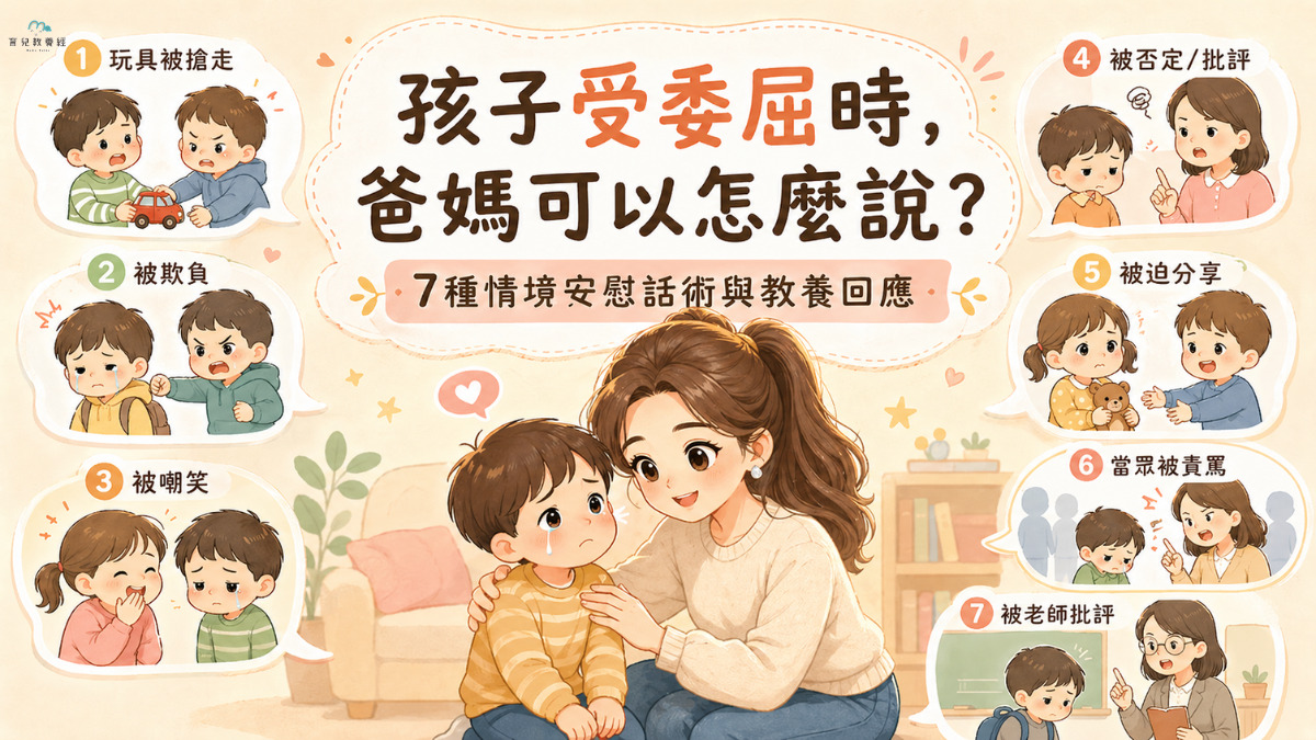 孩子被欺負、被取笑、被誤會怎麼辦？爸媽可以這樣說，陪孩子建立安全感