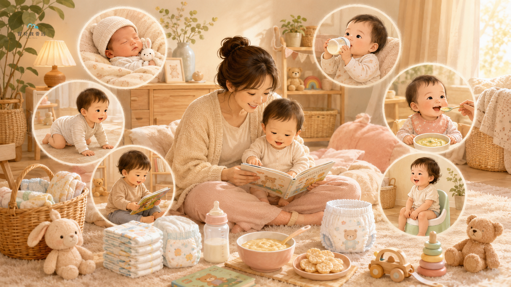 圍繞「這份清單適合哪些家庭?」主題的插圖,溫馨家庭場景,柔和色調