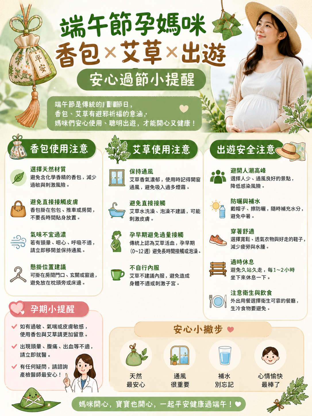 端午節孕媽咪安心吃粽總整理圖卡