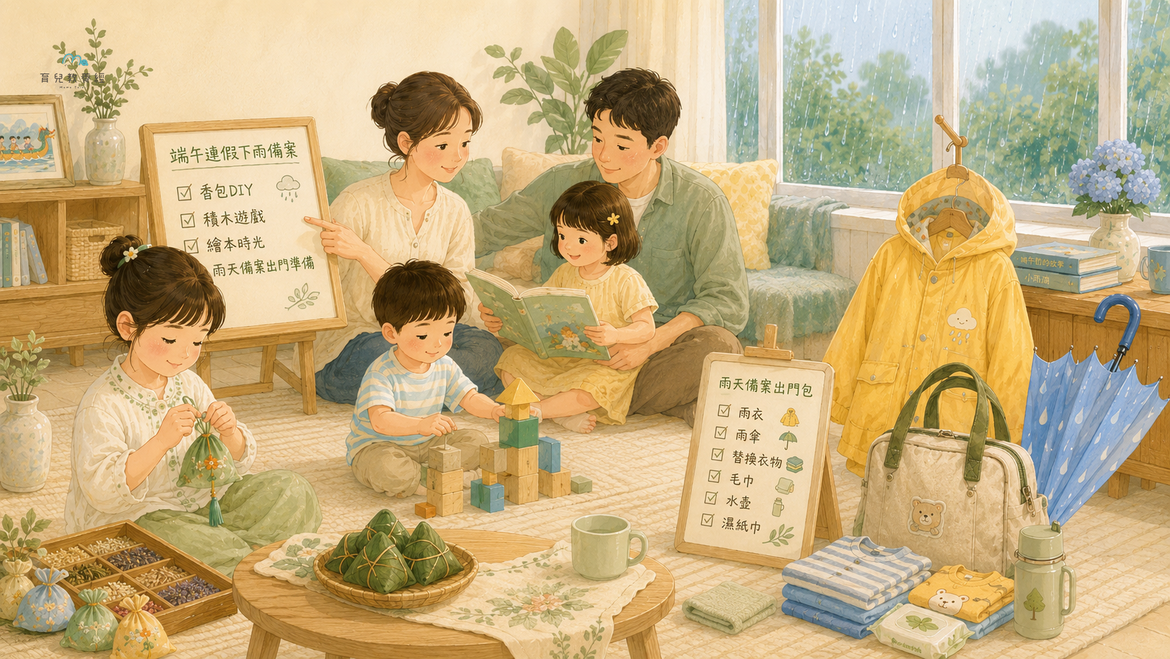 端午雨天親子備案快速表家庭討論