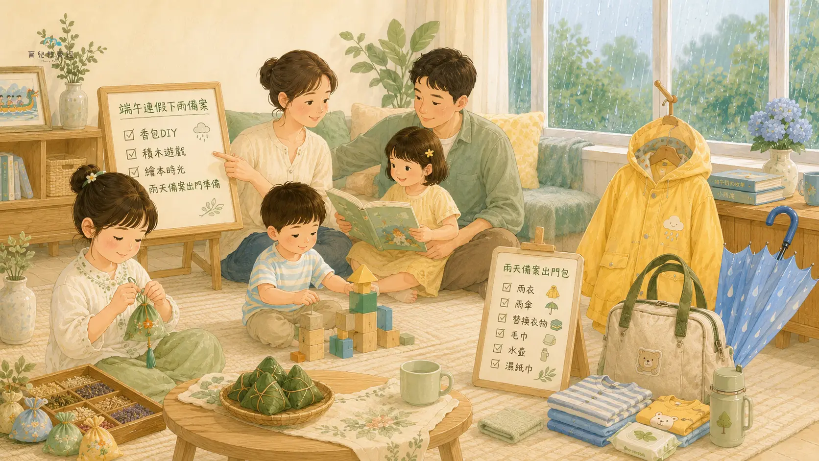 端午雨天親子備案快速表家庭討論