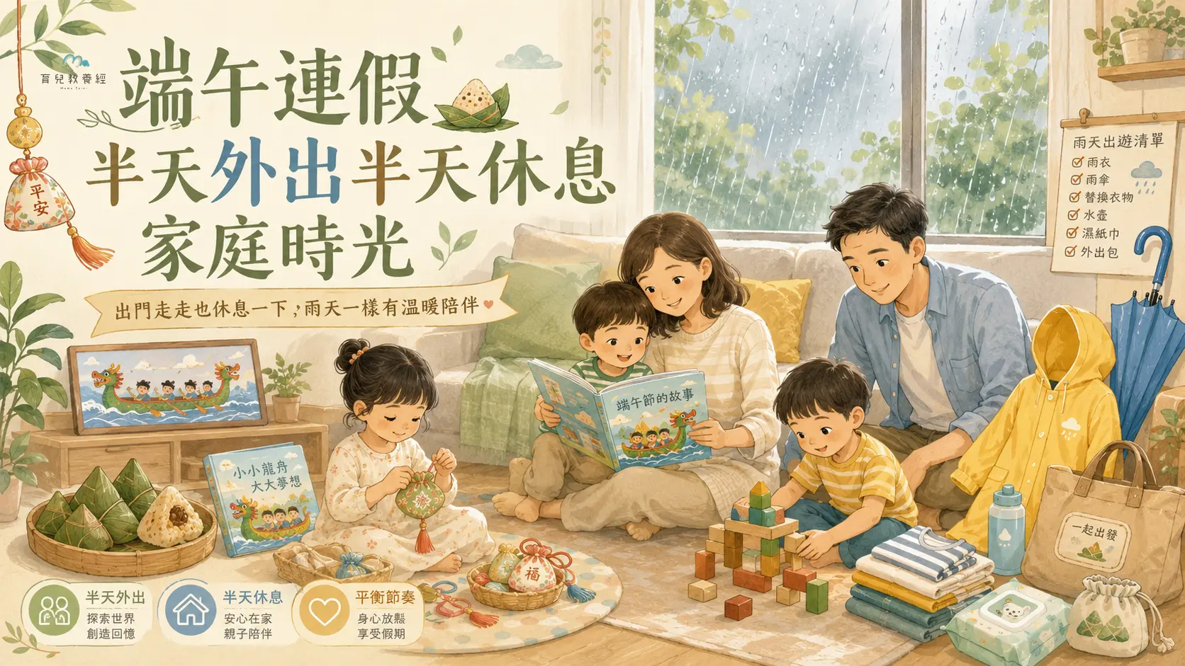 端午連假半天外出半天休息家庭時光