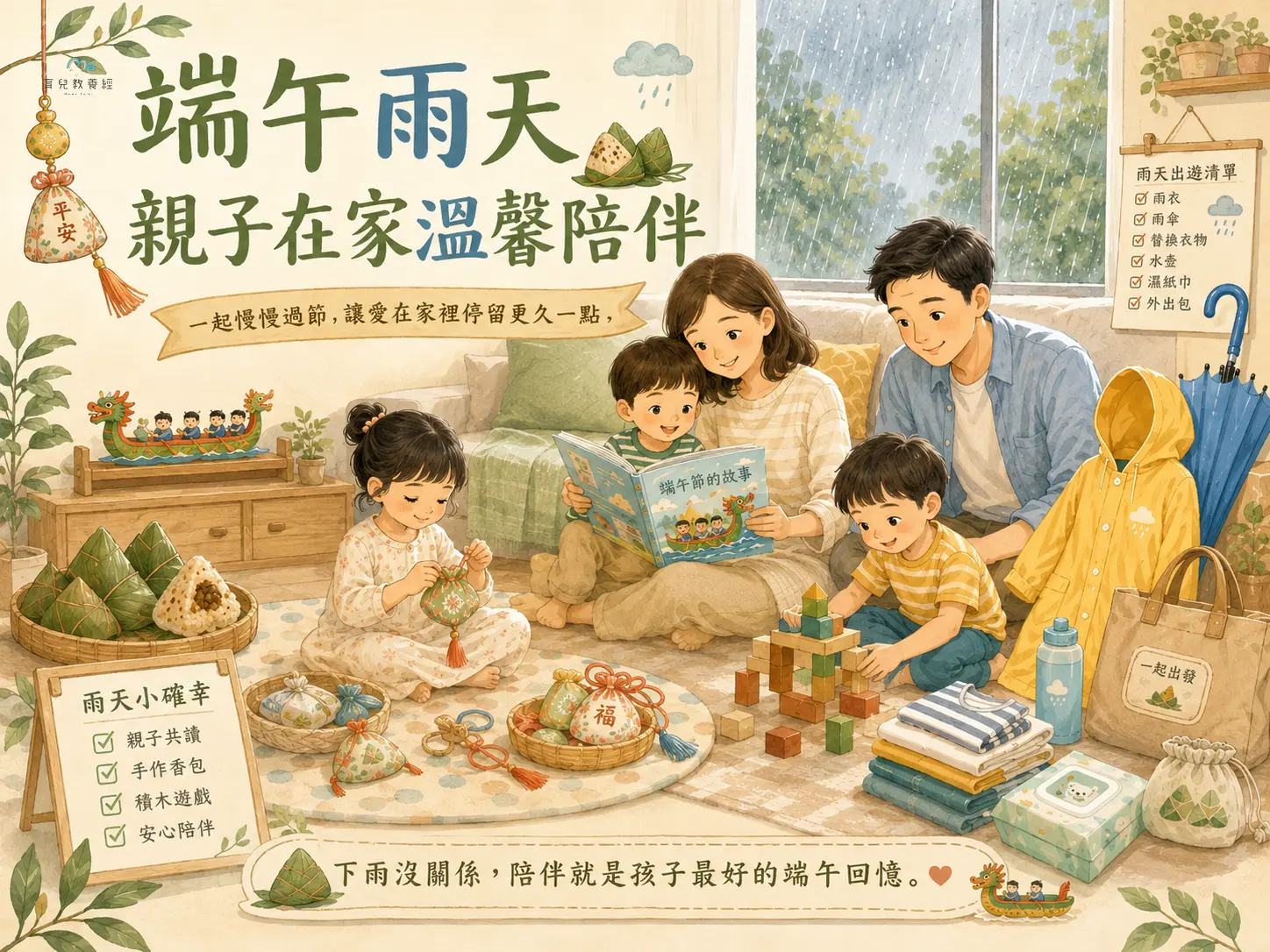 端午雨天親子在家溫馨陪伴結尾