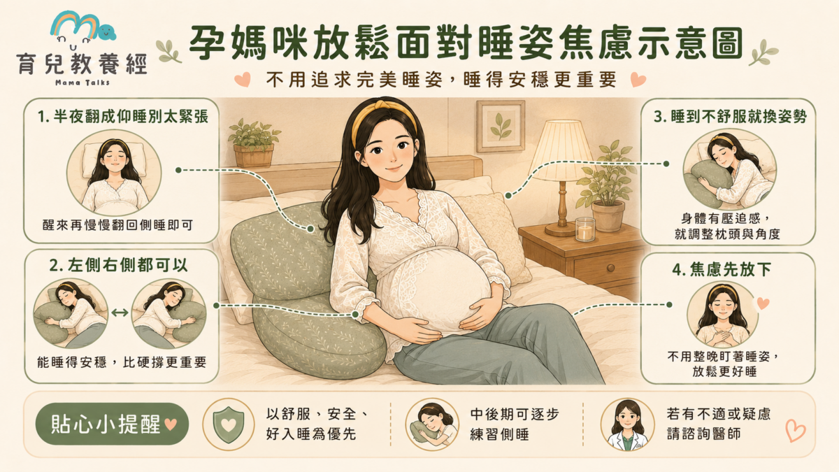 孕媽咪放鬆面對睡姿焦慮